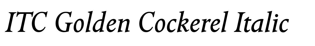 ITC Golden Cockerel Italic